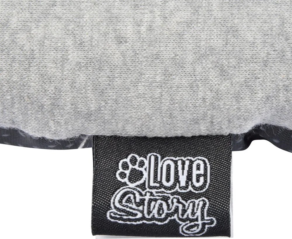 Светлосиво легло за домашни любимци 50x38 cm Graphene – Love Story