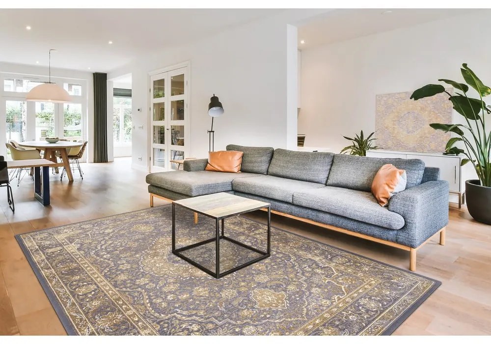 Бежово-сив вълнен килим 200x300 cm Zana - Agnella