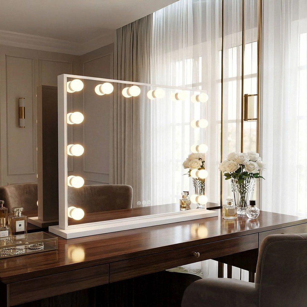 Огледало LED HOLLYWOOD White 80x60