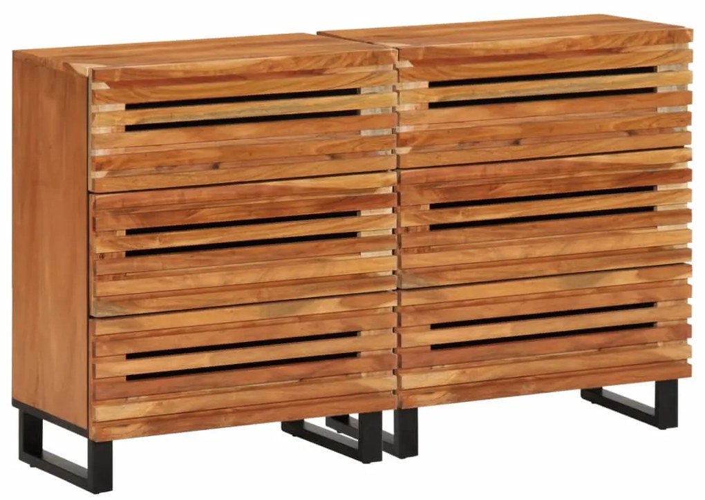 3217080 vidaXL Бюфети, 2 бр, 60x34x75 см, акациево дърво масив