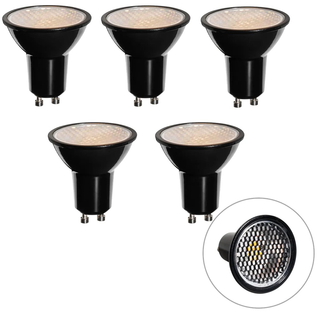 Комплект от 5 GU10 димируеми LED крушки 50 мм пчелна пита 6W 400 lm 3000K
