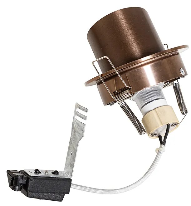 Модерен вграден прожектор тъмно бронзов кръгъл наклонен - Installa