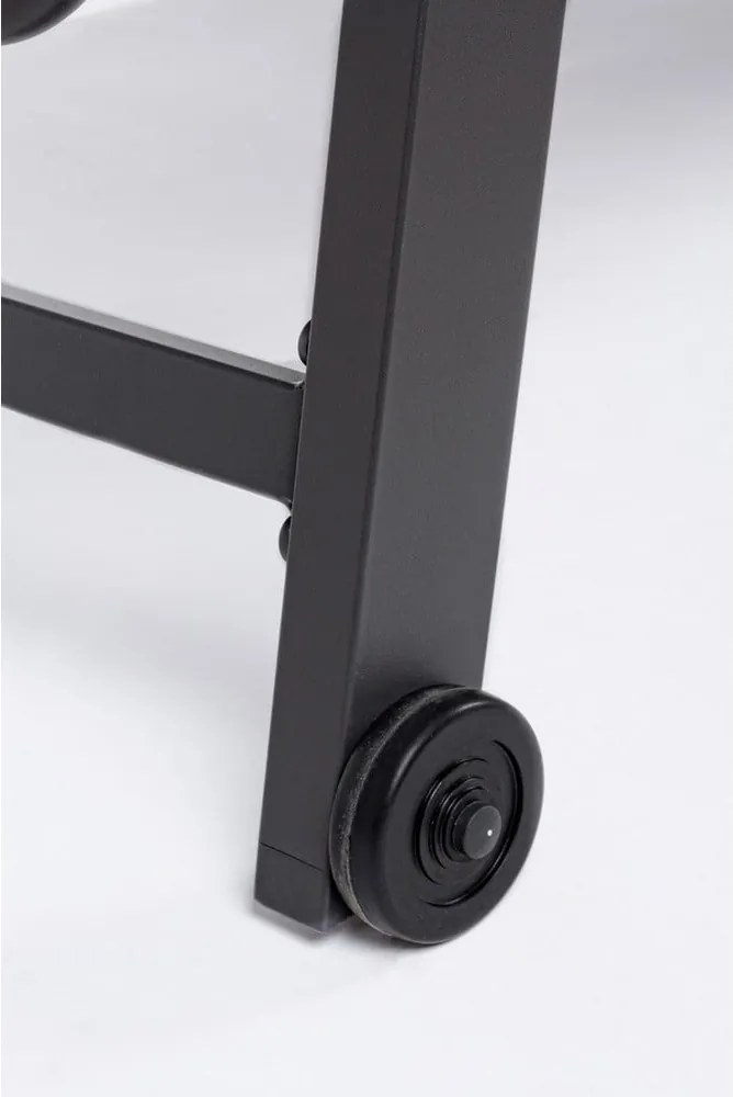 Антрацитен градински шезлонг метален Hilde – Bizzotto