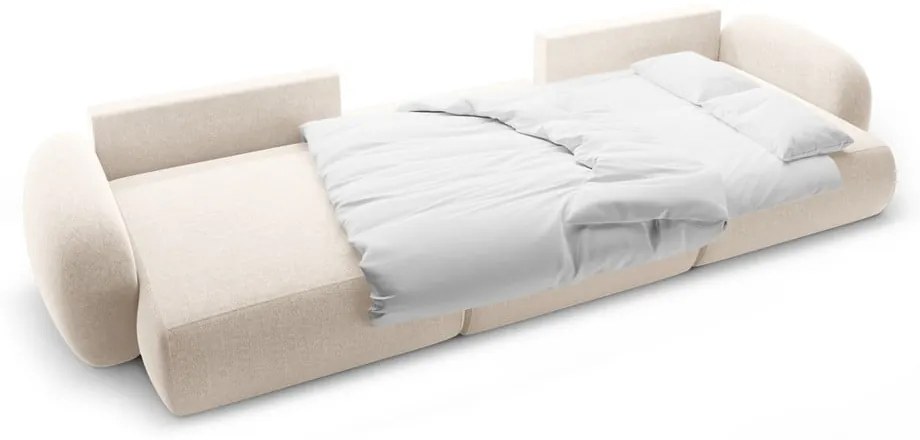 Кремав шенилов сгъваем/с място за съхранение ъглов диван (U форма) Tonale – Cosmopolitan Design