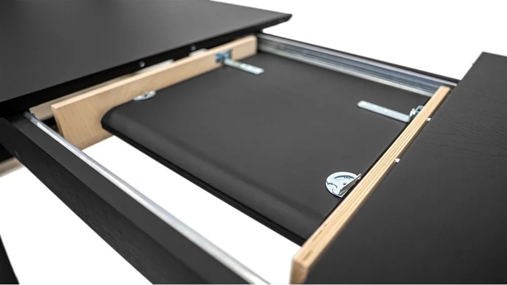 Сгъваема трапезна маса с допълнителна плоча от дъб 90x180 cm Curved – Woodman