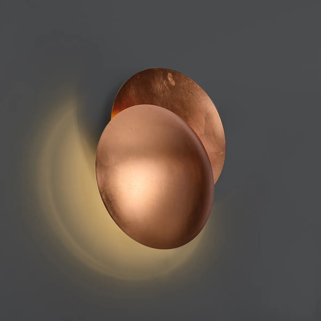 Модерна стенна лампа мед 34,5 см 2 светлини - Sunrise