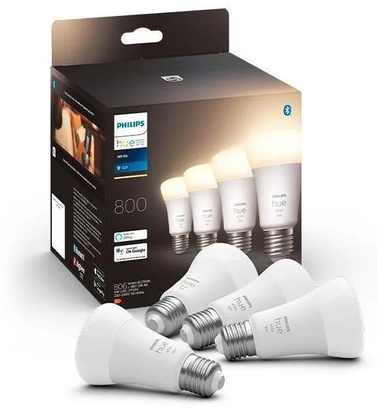 К-кт 4 бр. LED димируеми крушки Philips Hue WHITE A60 E27/9W/230V 2700K