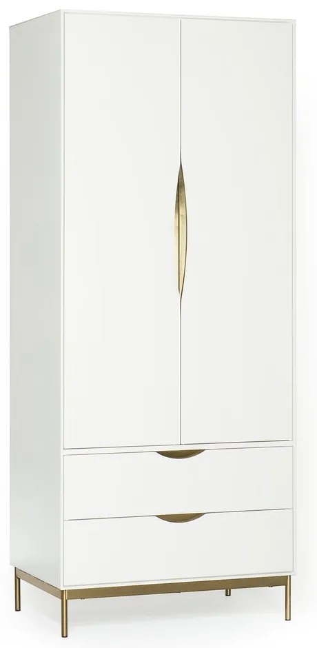 Бял гардероб 80x195 cm Kobe - Woodman