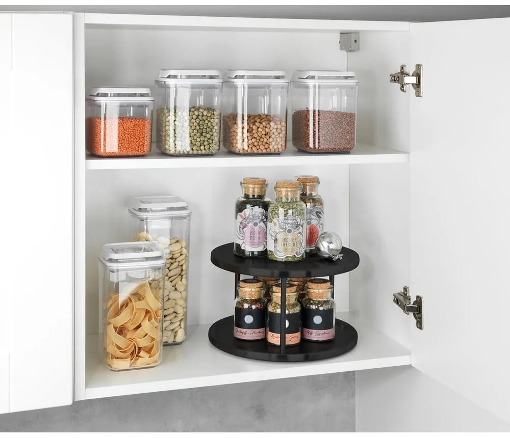 Черен органайзер за подправки Lazy Susan - Wenko