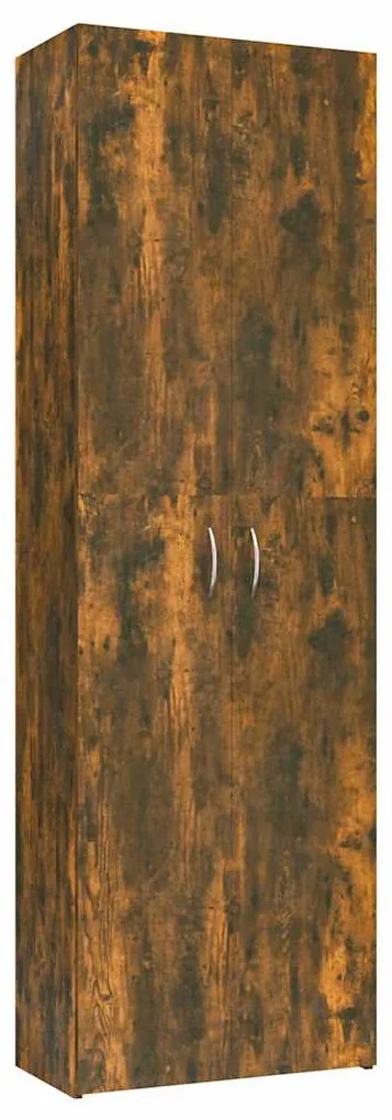 815279 vidaXL Офис шкаф, опушен дъб, 60x32x190 см, инженерно дърво
