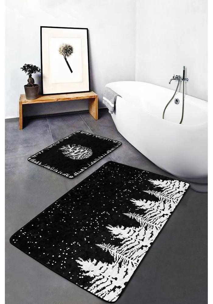 Черно-бели изтривалки за баня в комплект от 2 бр. 60x100 cm - Mila Home