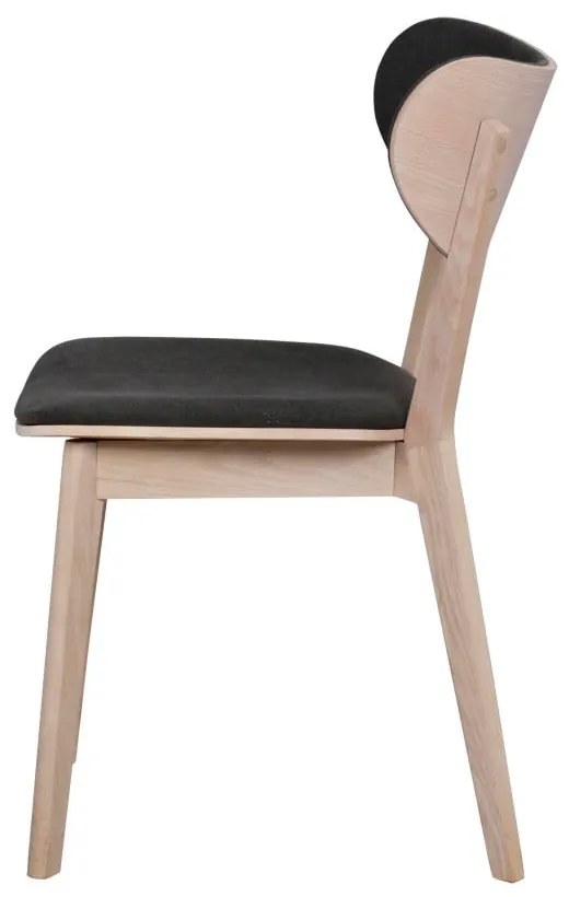 Светлокафяв дъбов трапезен стол с тъмносива седалка Cato - Rowico