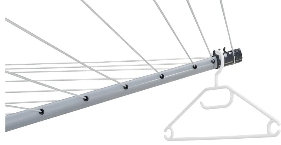 Градинска сушилня за дрехи в сребрист цвят 50 m LinoLift 500 – LEIFHEIT