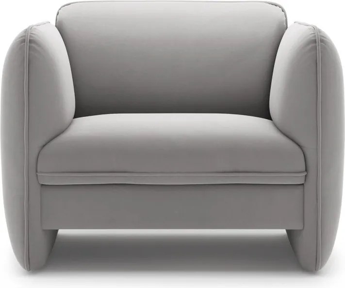 Светлосиво кадифено кресло Georgia – Micadoni