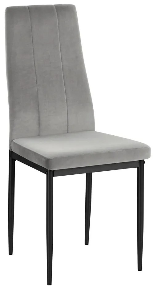 Сиви кадифени трапезни столове в комплект от 2 бр. Kelly – Støraa
