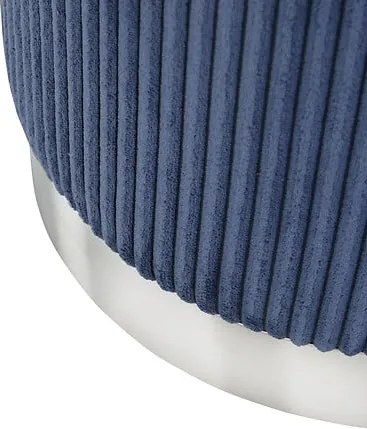 Пуф atmosphera Sylia, Рипсено кадифе, Ø38 cm - Слонова кост