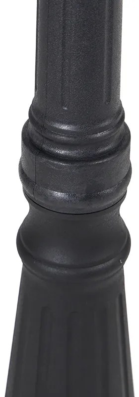 Класическа фенери черна 3 лампи IP44 - Capital