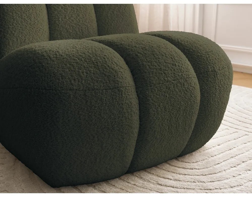 Зелено кресло от прежда с примки от букле Janissaire – Bobochic Paris