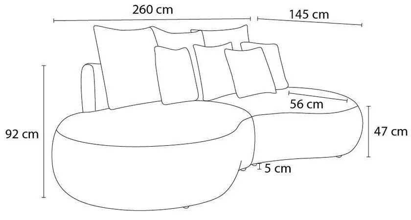 Розов диван от плат букле 260 cm Saint-Germain - Bobochic Paris
