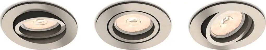 Philips 50393/17/PN – комплект 3x LED RGBW димируеми вградени осветителни тела 1xGU10/4,8W/230V хром + дистанционно управление