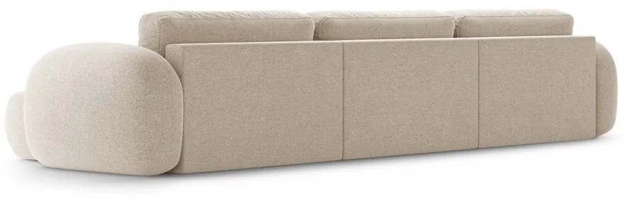 Бежов шенилов сгъваем/с място за съхранение ъглов диван (U форма) Tonale – Cosmopolitan Design