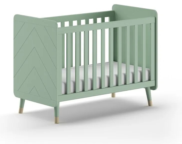 Детско креватче от масивен бор в петролен цвят 60x120 cm BILLY – Vipack