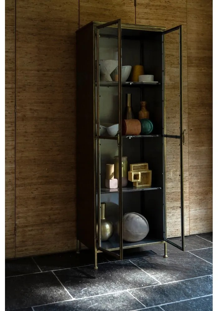 Метална витрина в златист цвят 64x184 cm Gertlush - Dutchbone