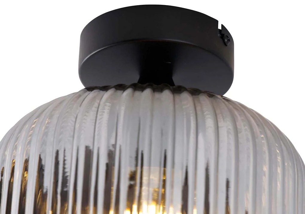 Интелигентен плафон черен с опушено стъкло с Wifi A60 - Karel