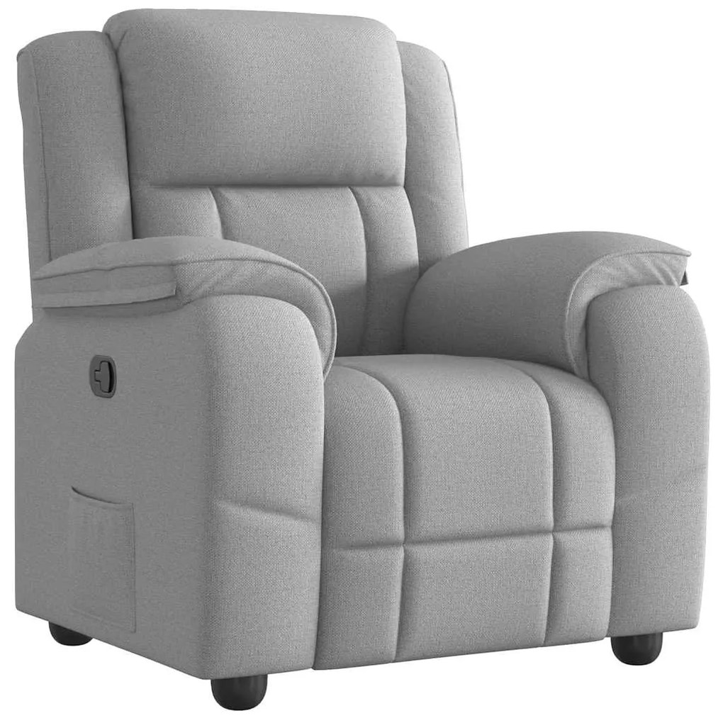 4015709 vidaXL Recliner Chair Cloud Grey Fabric