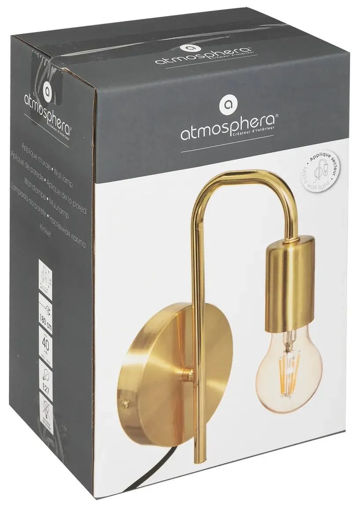 Лампа за стена atmosphera Keli, 17 cm - Златист