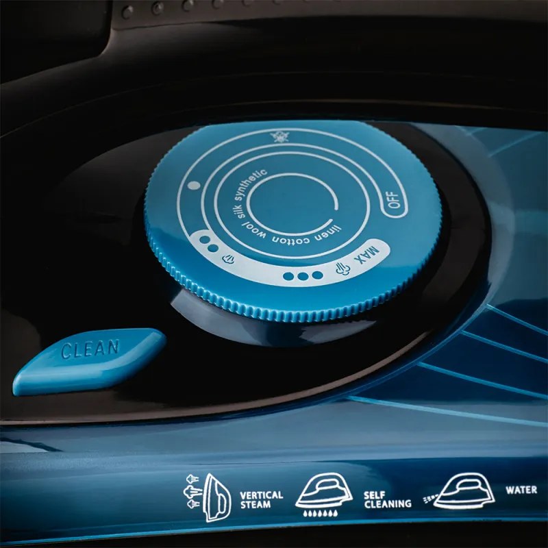 Ютия Oliver Voltz OV51050J, 3000W, 440 ml, Керамика, Антикапкова система, Антиваровик, Черен/син