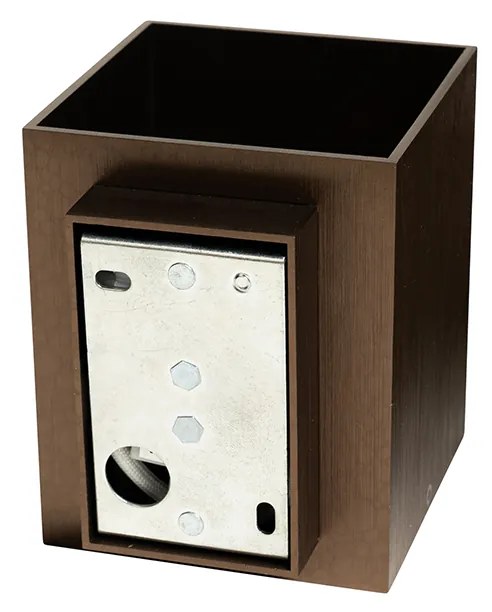 Модерна стенна лампа тъмно бронз квадратна - Sola