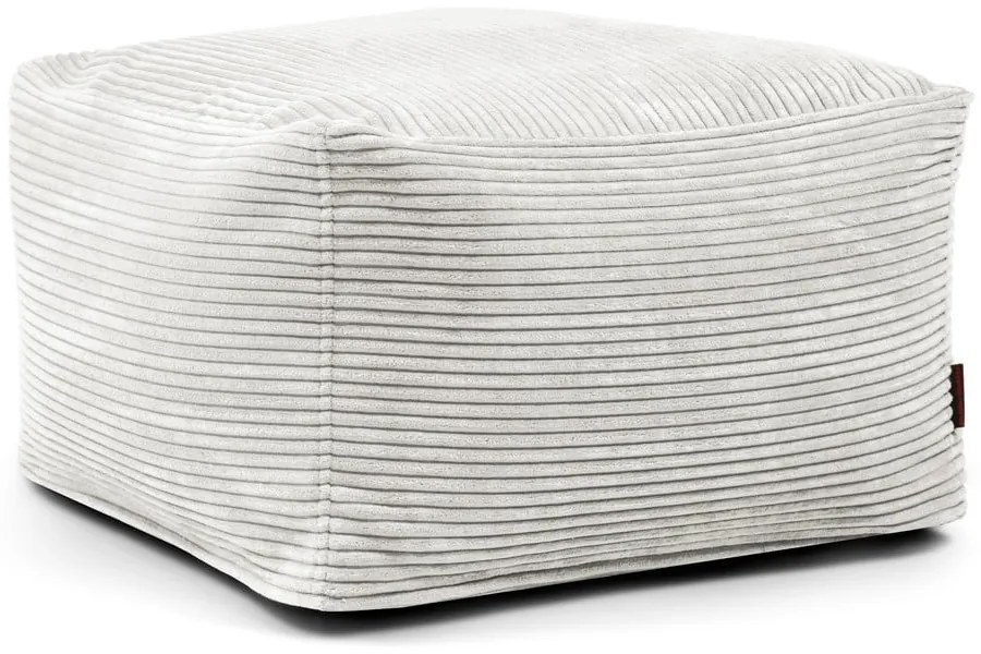 Кремав пуф от рипсено кадифе Softbox MooG – SLOWDOWN