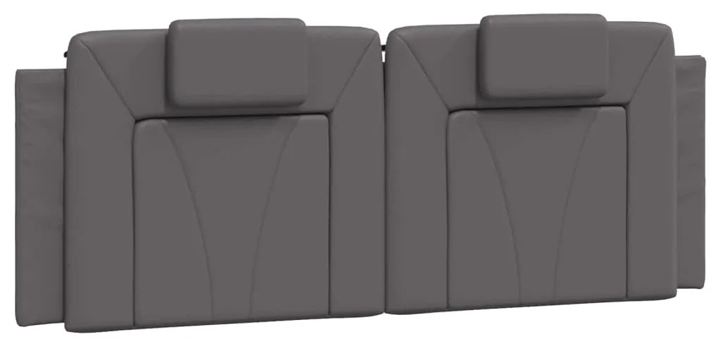 374784 vidaXL Мека табла за легло Viana, сива, 120 см, изкуствена кожа