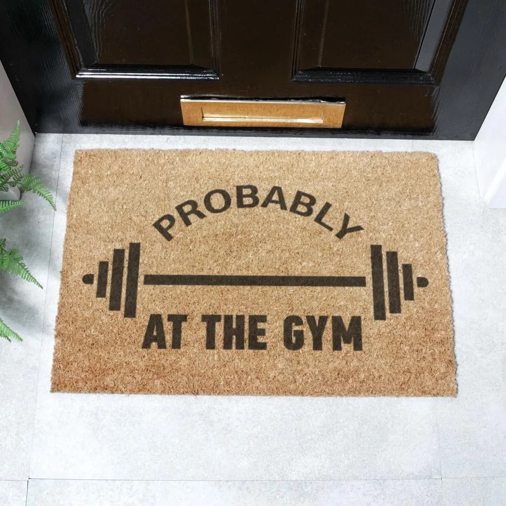 Изтривалка от кокосови влакна 40x60 cm Probably At The Gym – Artsy Doormats