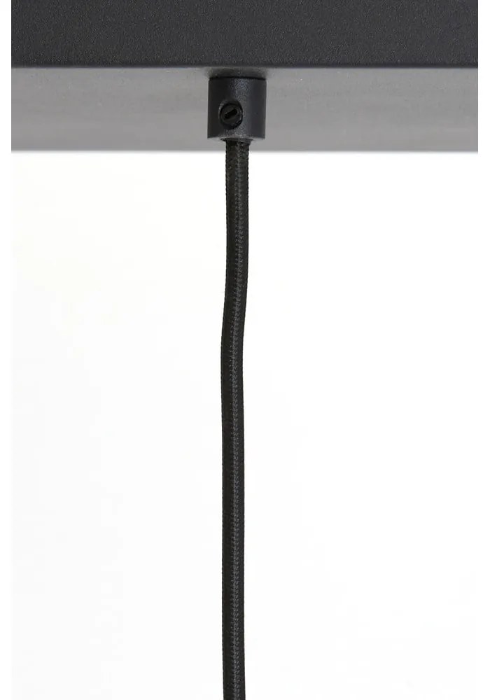 Черна лампа за таван със стъклен абажур 100x22 cm Lekar - Light &amp; Living