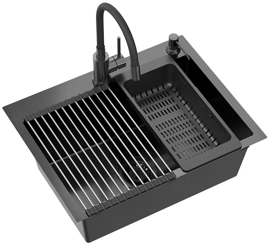 Стоманена мивка LUKE 100 Black