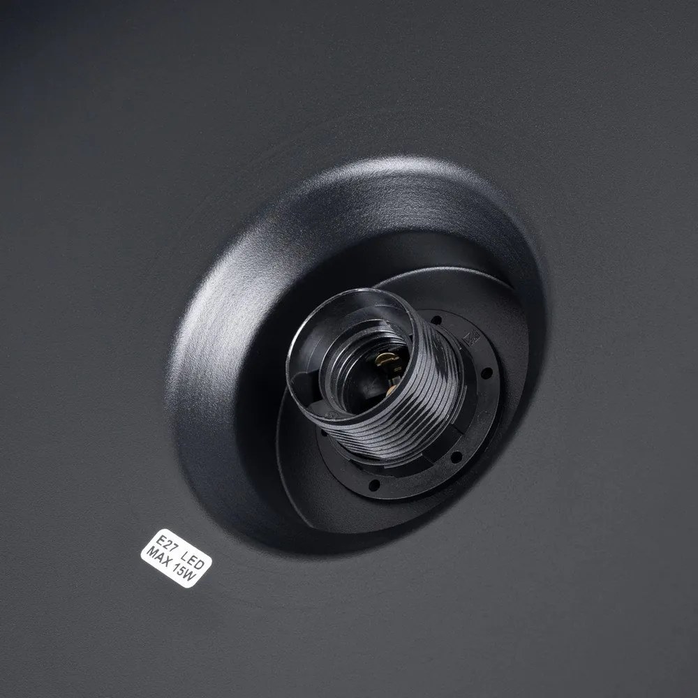 Черно висящо осветително тяло ø 35 cm Vito – Sollux