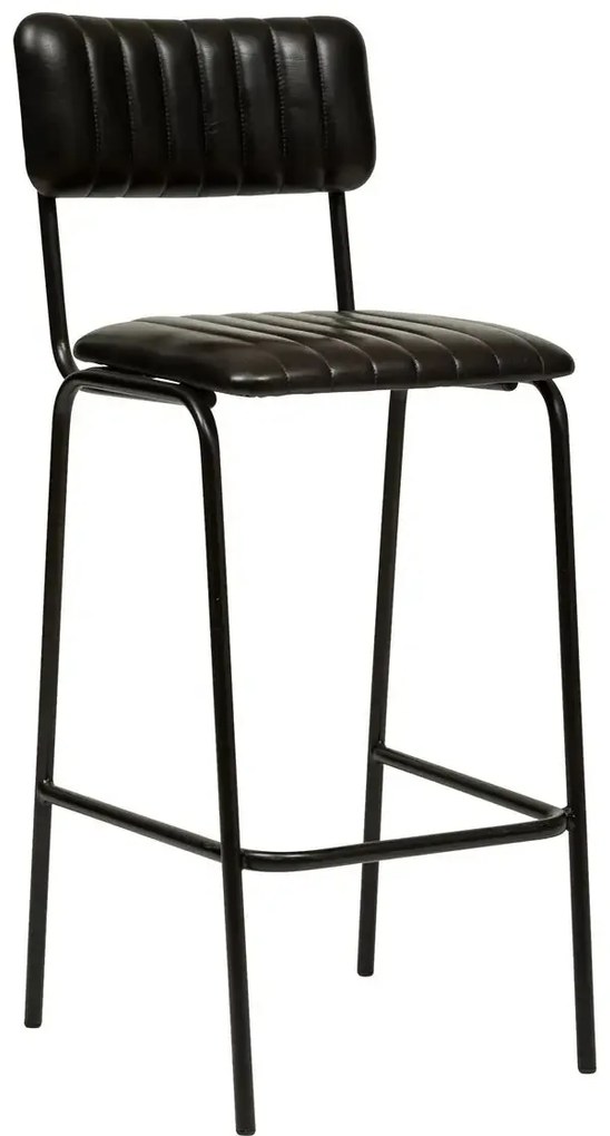 Бар стол atmosphera Dario, Биволска кожа - Черен