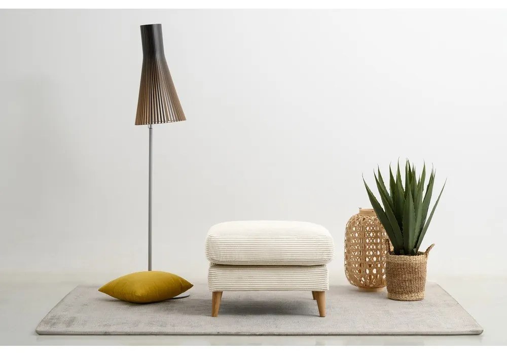 Бяла табуретка от рипсено кадифе Paris – Scandic