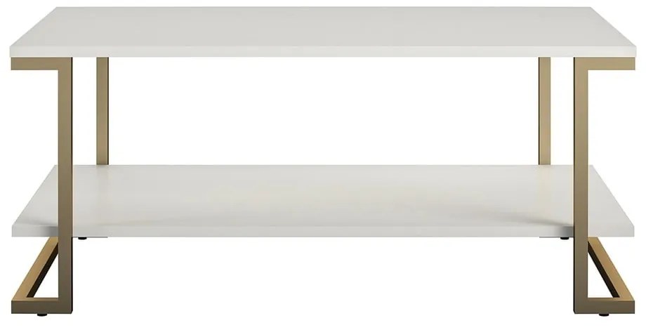 Масичка за кафе в бяло и златисто , 106 x 45 cm Camila - CosmoLiving by Cosmopolitan