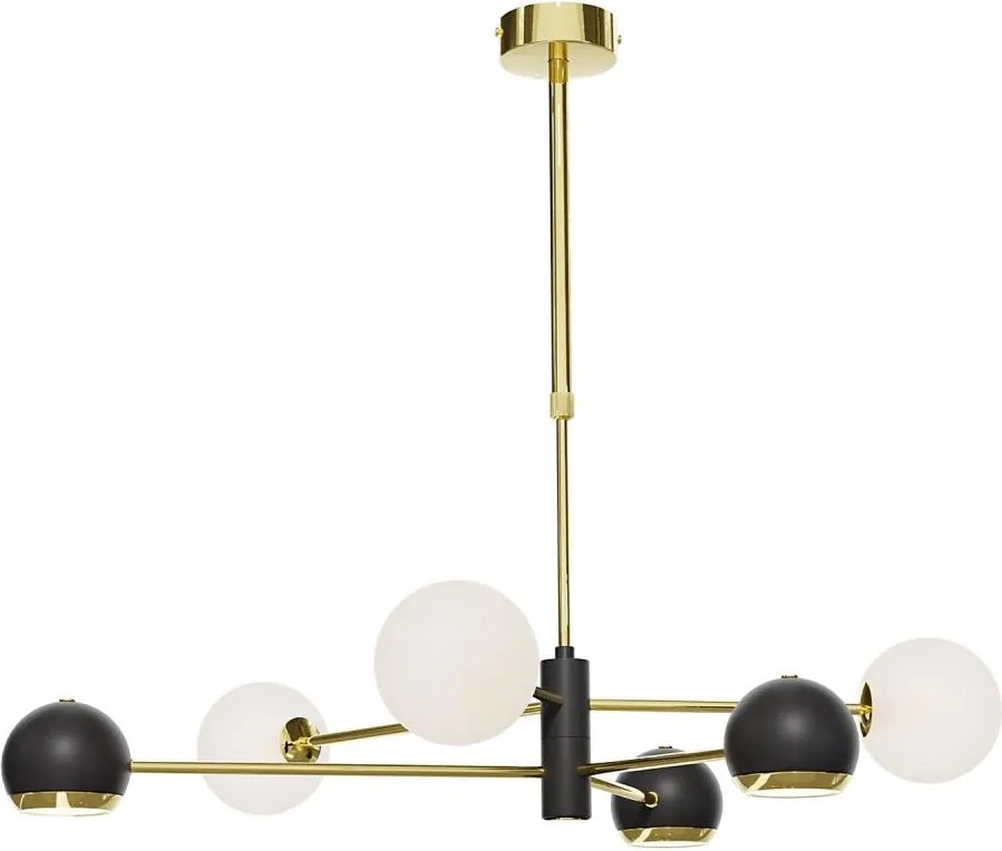 Jupiter 1965-Люстра на стойка MOKA 3xGU10/10W/230V + 3xG9/10W/230V златист/черен/бял