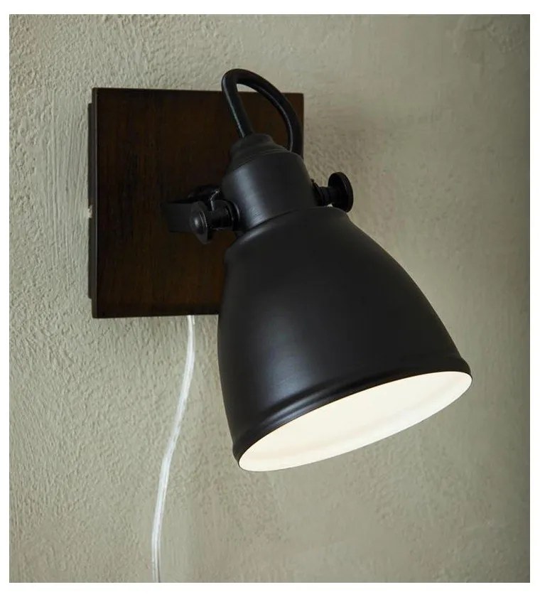 Черно стенно осветление , височина 18,5 cm Native - Markslöjd