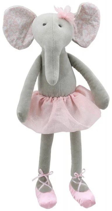 The Puppet Company - Парцалена кукла Слонче с пачка в розово, серия Танцьорите на Wilberry, 37см.