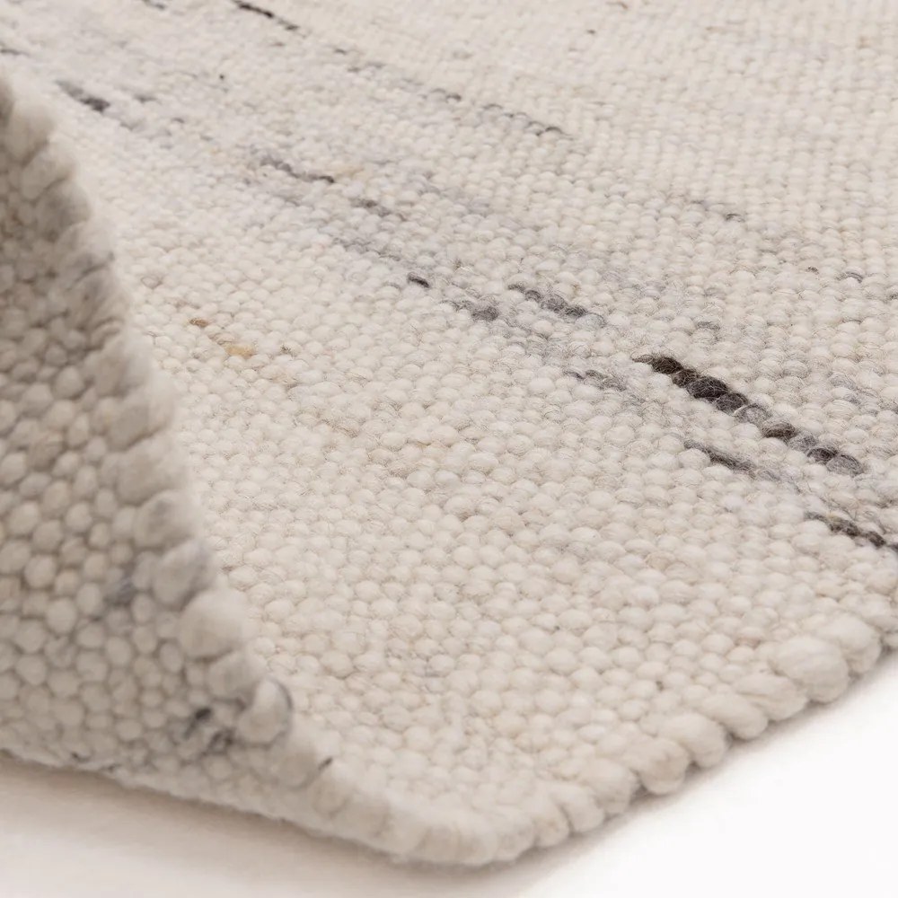 Двустранен ръчно изработен килим със смес от вълна в цвят слонова кост 120x170 cm Birkdale Ivory – Asiatic Carpets