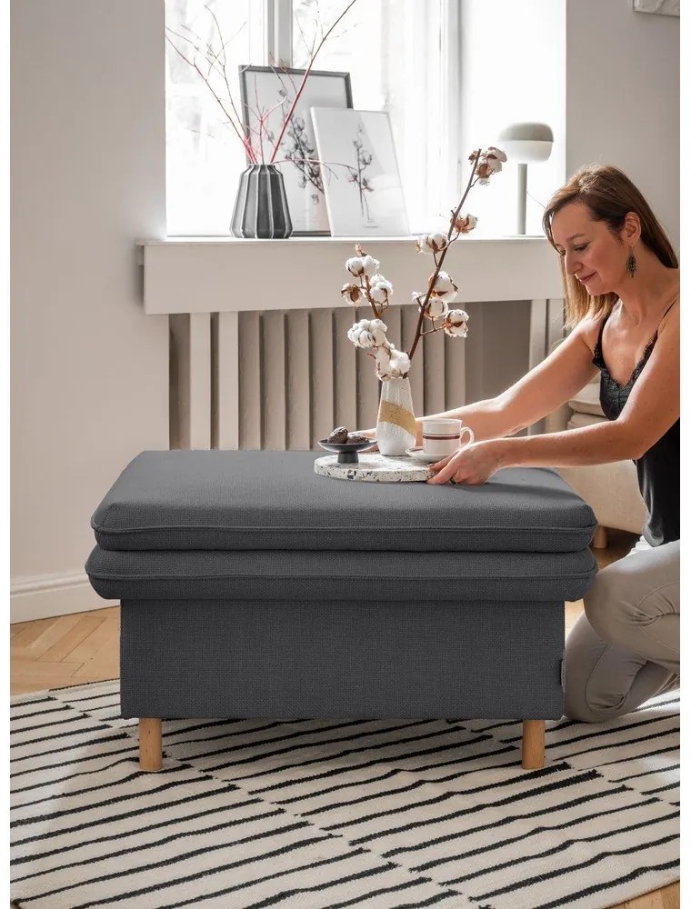 Тъмносива табуретка Simon – Miuform