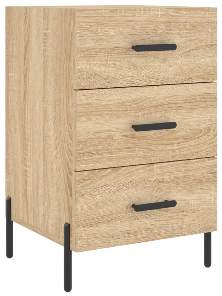827671 vidaXL Нощно шкафче, дъб сонома, инженерно дърво 40x40x66 см