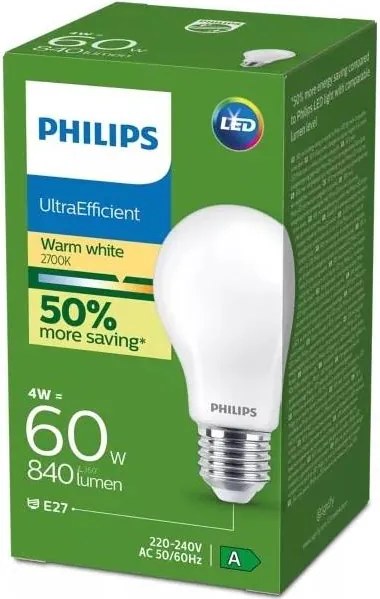 LED крушка Philips ULTRAEFFICIENT E27/4W/230V 2700K