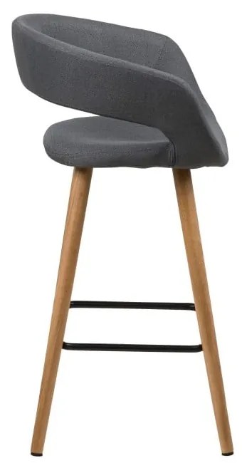 Комплект от 2 тъмносиви бар столa Gill - Actona