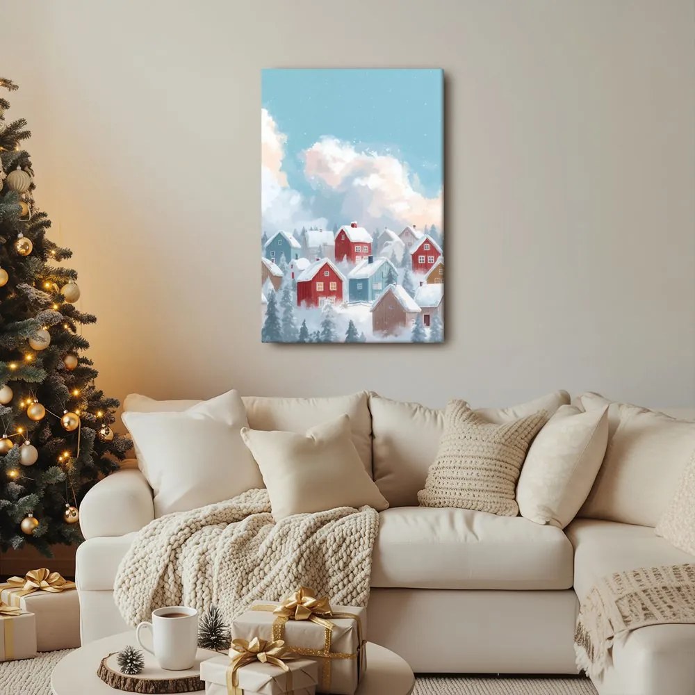 Картина на платно – Заснежено селце